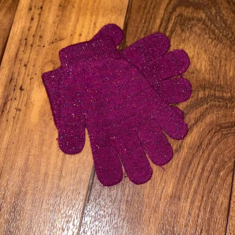 Kids Winter Purple Gloves One‎ size